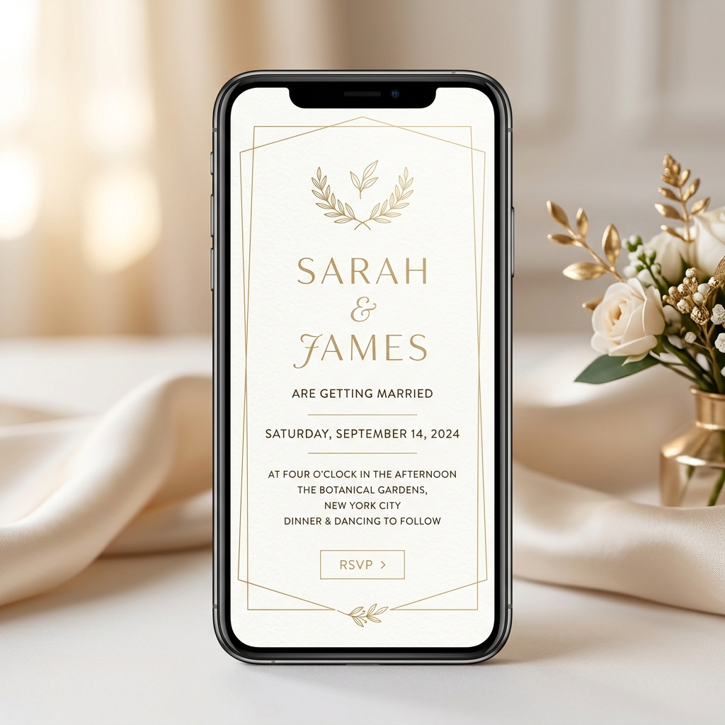 Minimal elegant wedding invitation theme by Fauxi