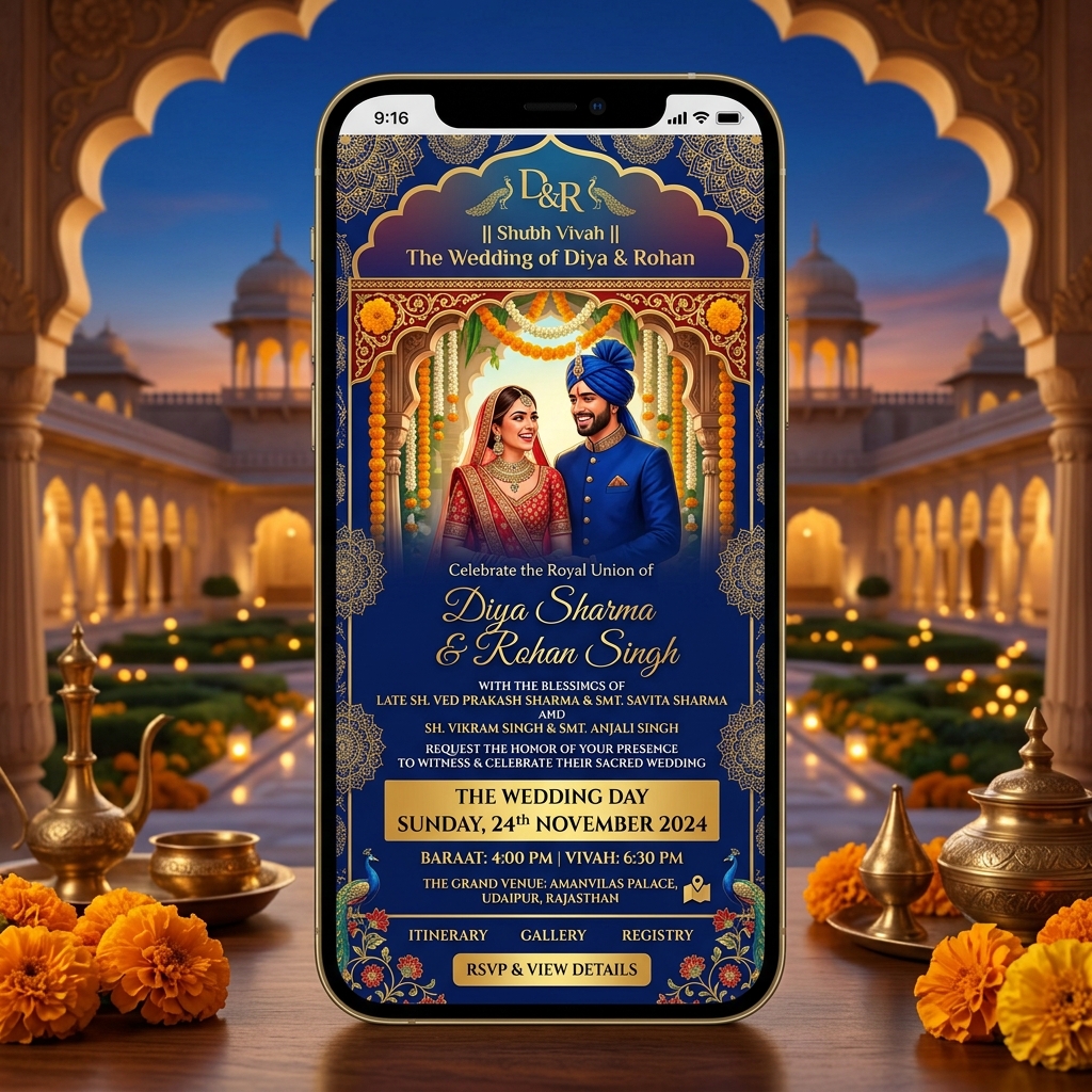 Royal wedding invitation theme by Fauxi